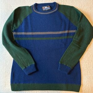 Massdrop x Peak to Plateau Blue Green Yak Merino Wool Sweater, Men’s Sz Large
